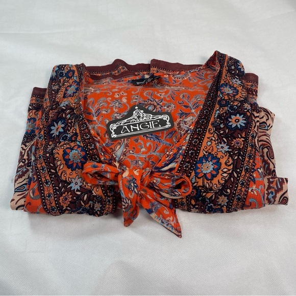 NEW ANGIE Boho MIXED PATTERN
PAISLEY KIMONO DUSTER Size M - Picture 8 of 13